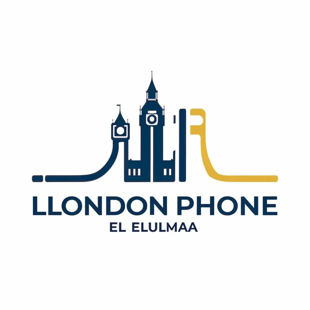 a logo design,with the text "LONDON PHONE 
EL EULMA", main symbol:London 
Phone
Shopping
,Moderate,clear background