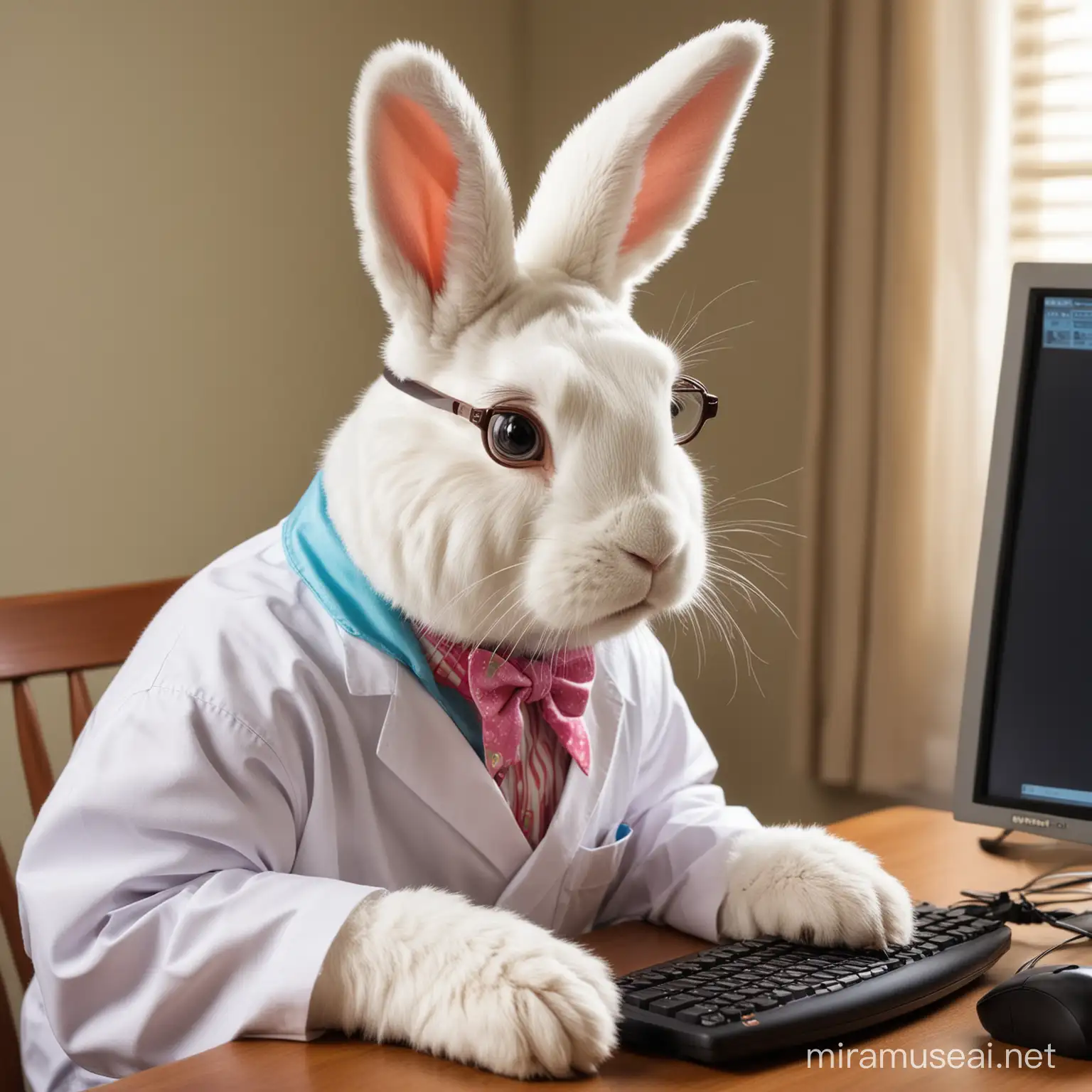 Computer Scientist Easter Bunny in Civilian Life