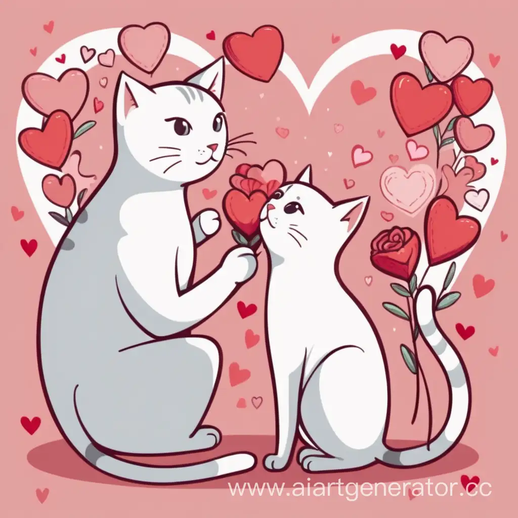 Heartfelt-Valentine-Celebration-with-Beloved-Girlfriend-and-Cat