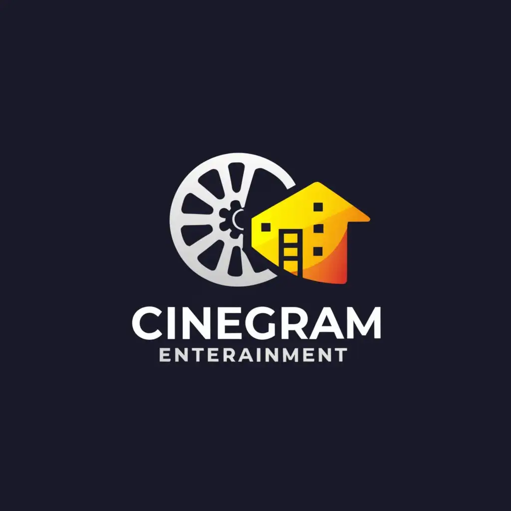 a logo design,with the text "cinegram entertainment", main symbol:cinema, gram, village,Moderate,be used in Entertainment industry,clear background