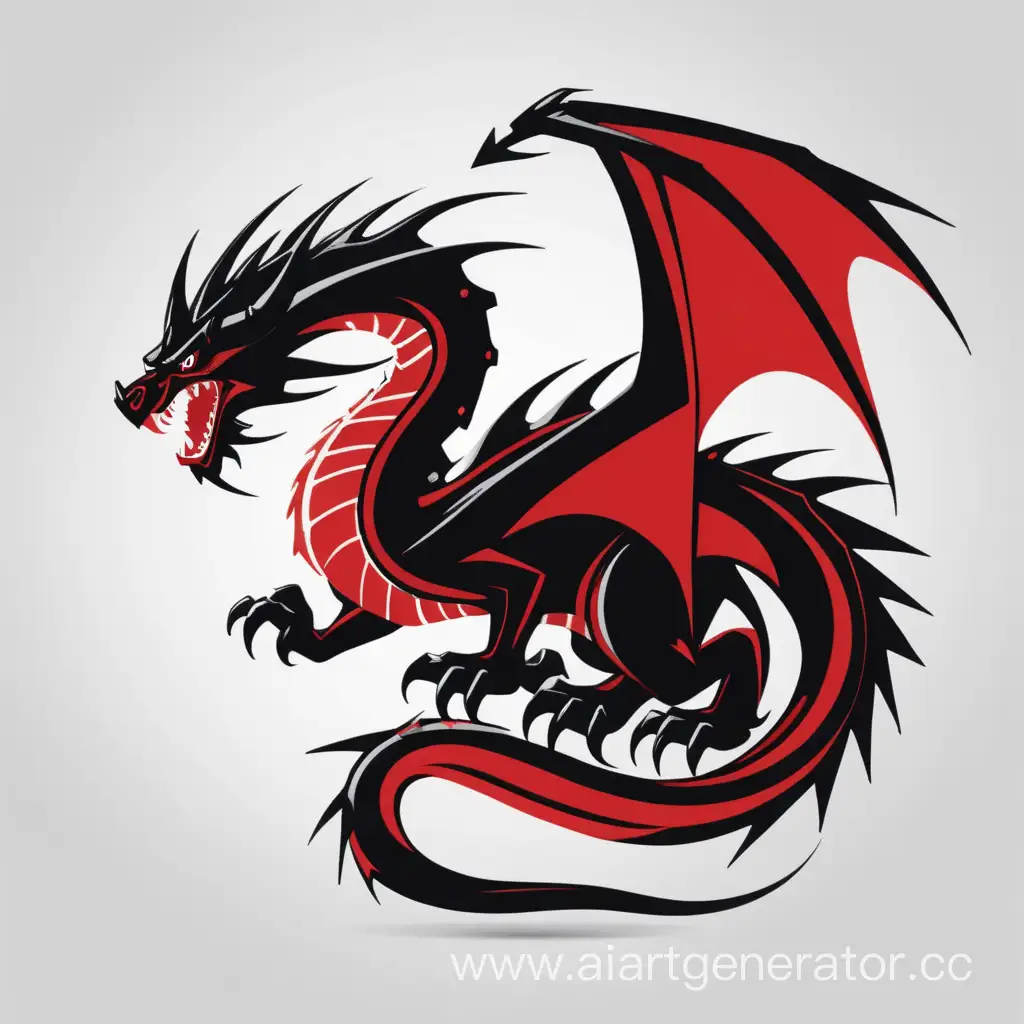 Majestic-Red-and-Black-Dragon-Logo-Design