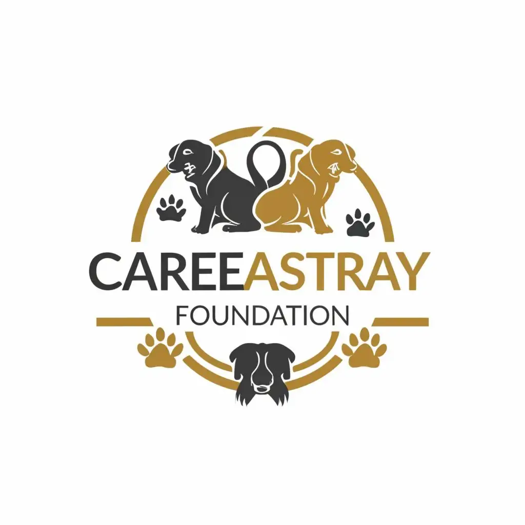 logo, Saving dogs and cats, with the text "Careastray Foundation", typography, be used in Nonprofit industry