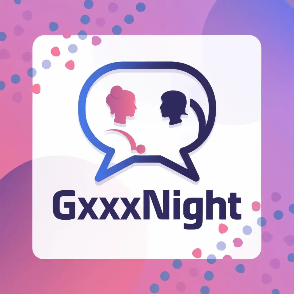 a logo design,with the text gxxxnight, main symbol:Online Girls Chat with Boys,Moderate,clear background