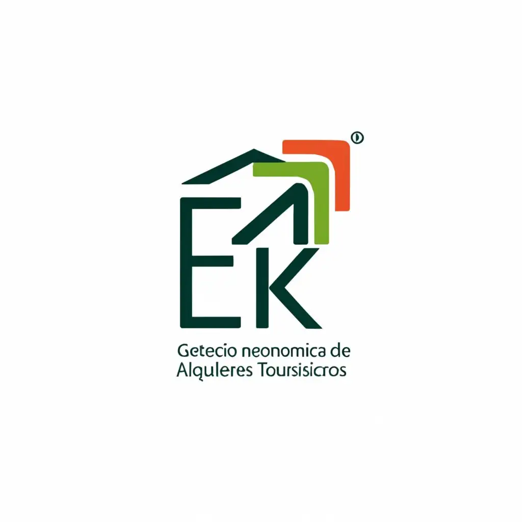 a logo design,with the text "Gestión Economica de Alquileres Turisticos", main symbol:EK,Moderate,clear background