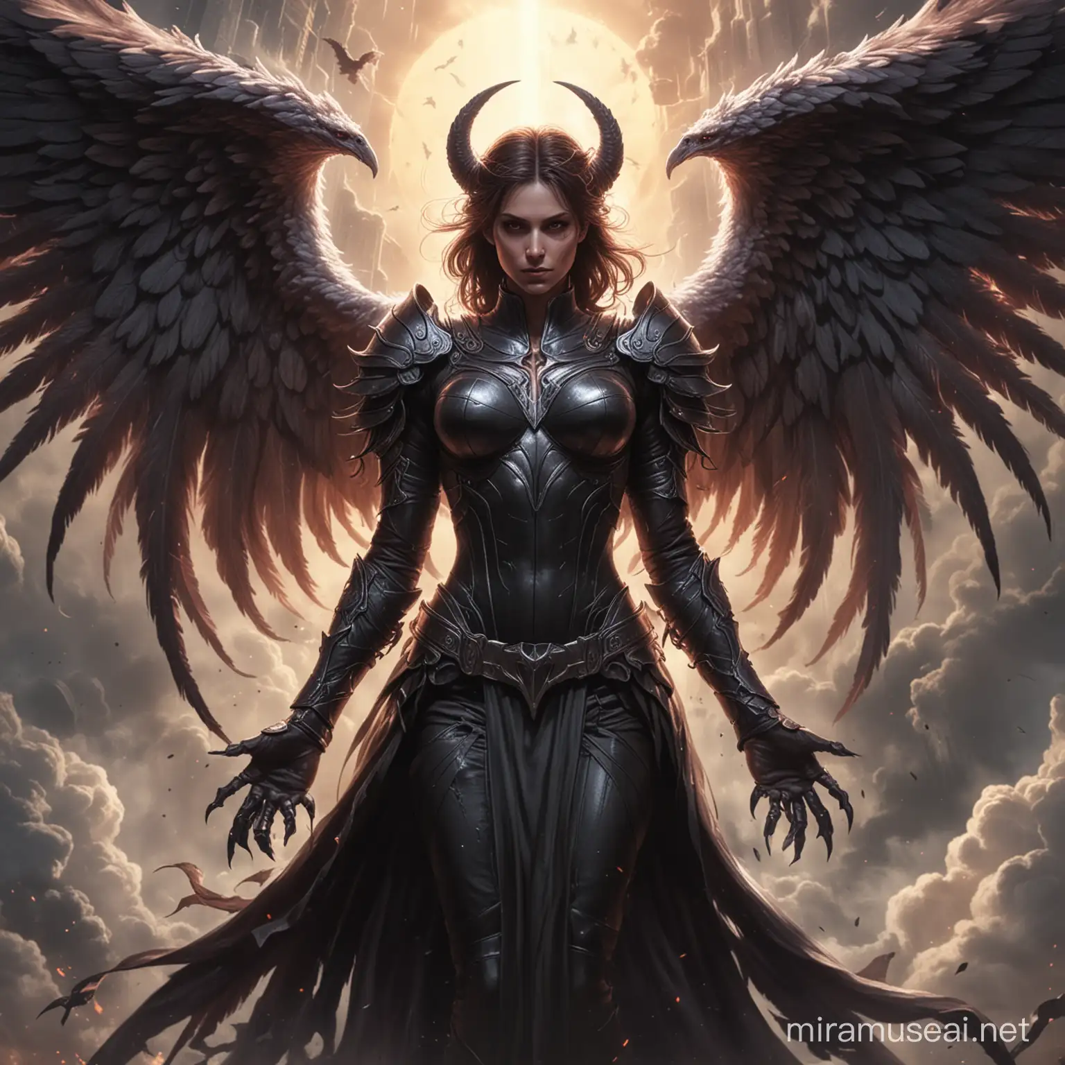 Divine and Demonic Fusion Half Archangel Half Demon