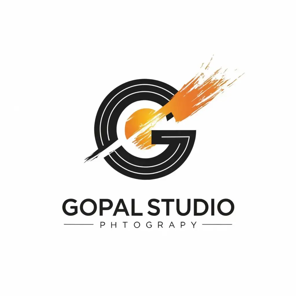 a logo design,with the text "Gopal Studio Photography", main symbol:GS,Moderate,clear background