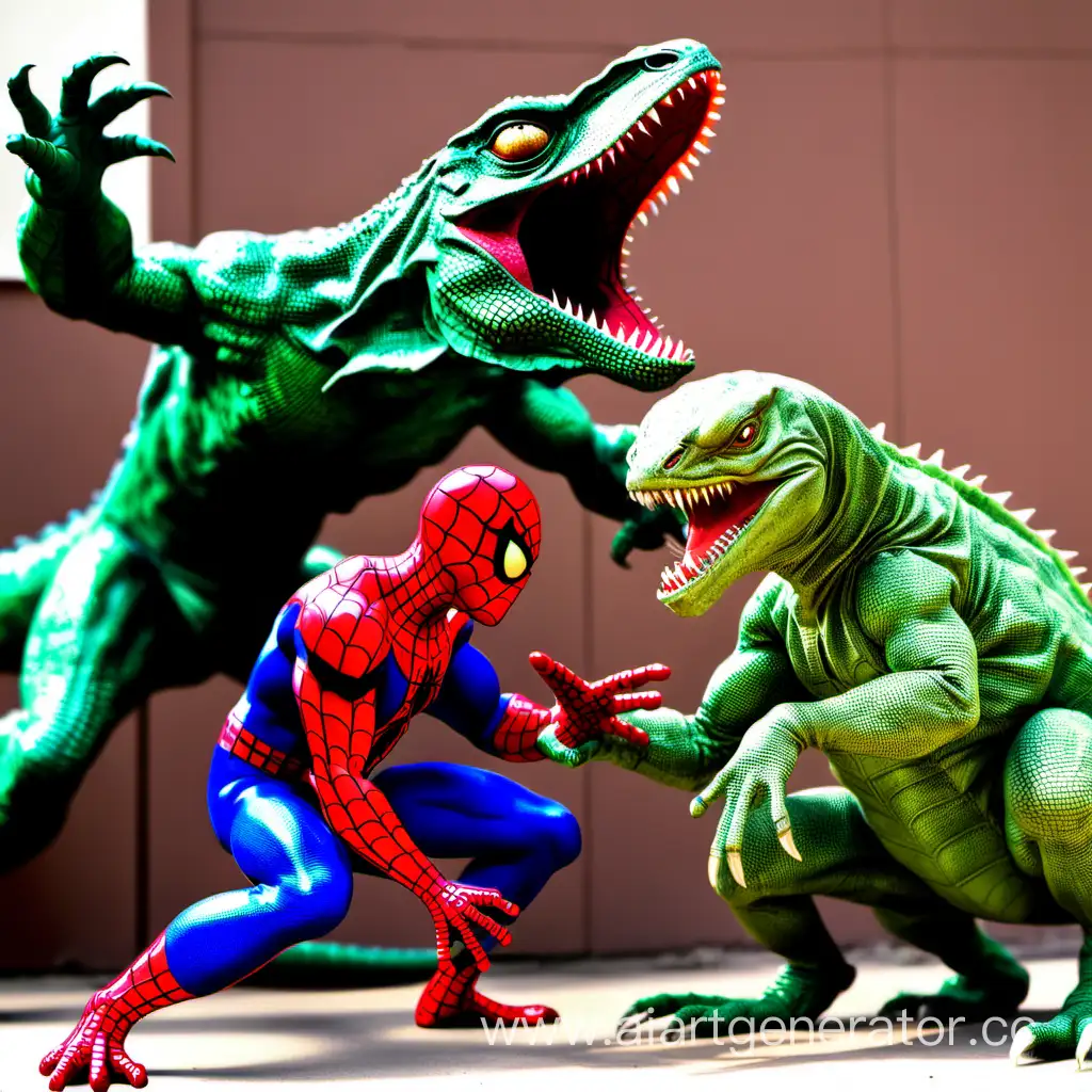 Epic-Battle-Giant-Lizard-vs-Spiderman