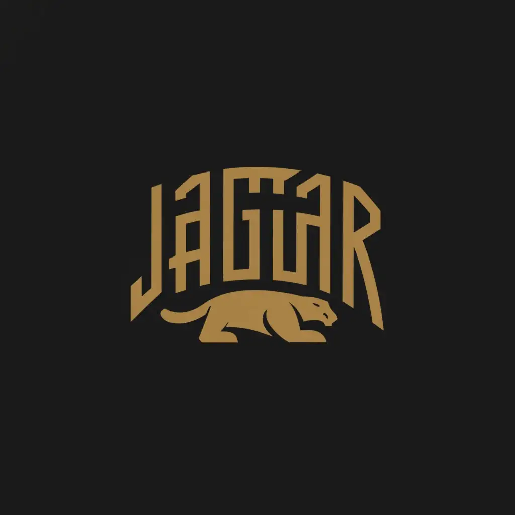 a logo design,with the text "jaegar", main symbol:contains letter j, a, e, g, a and r and a jaguar,Moderate,clear background