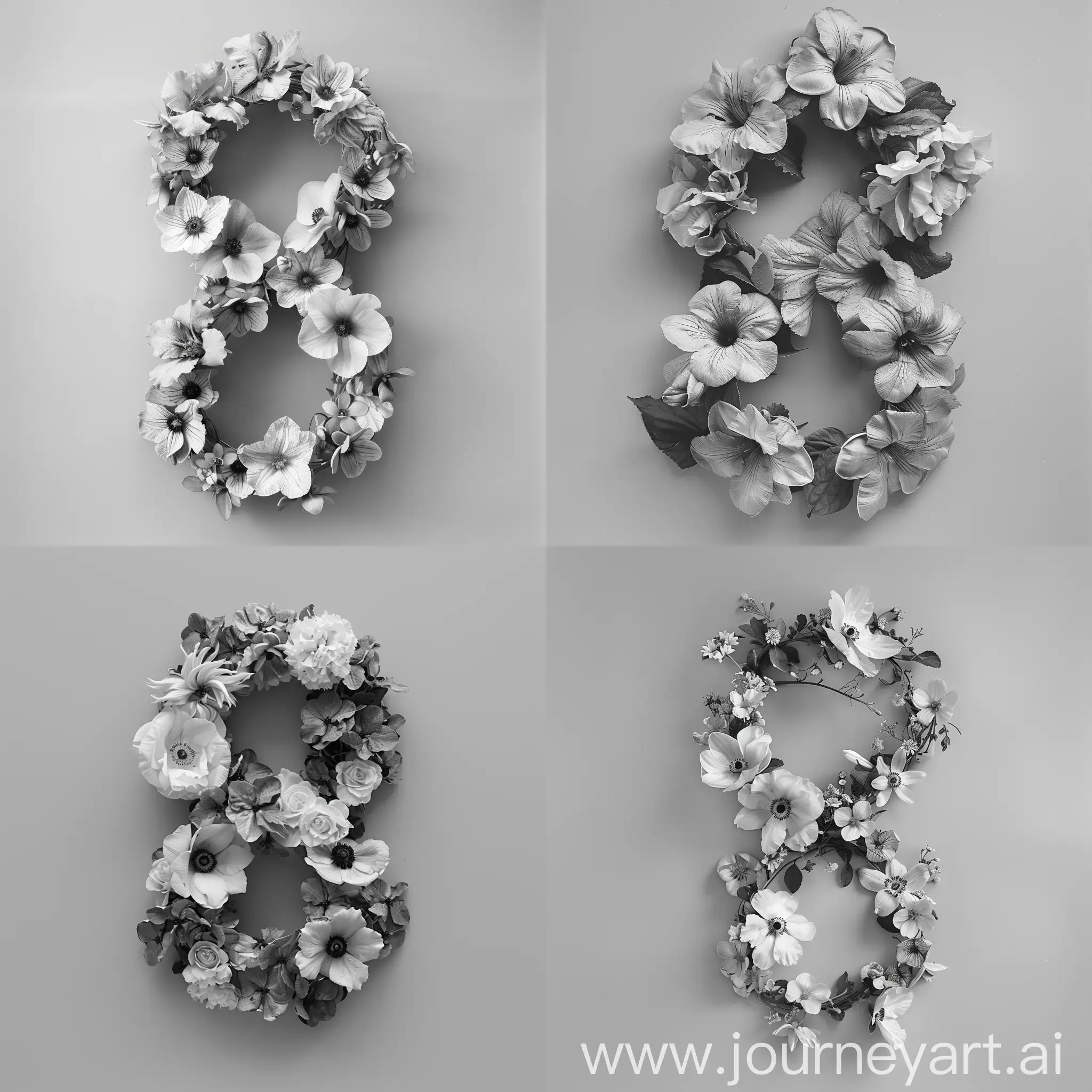 Stylish-Magazine-Photo-of-Flower-Arrangement-in-Monochrome