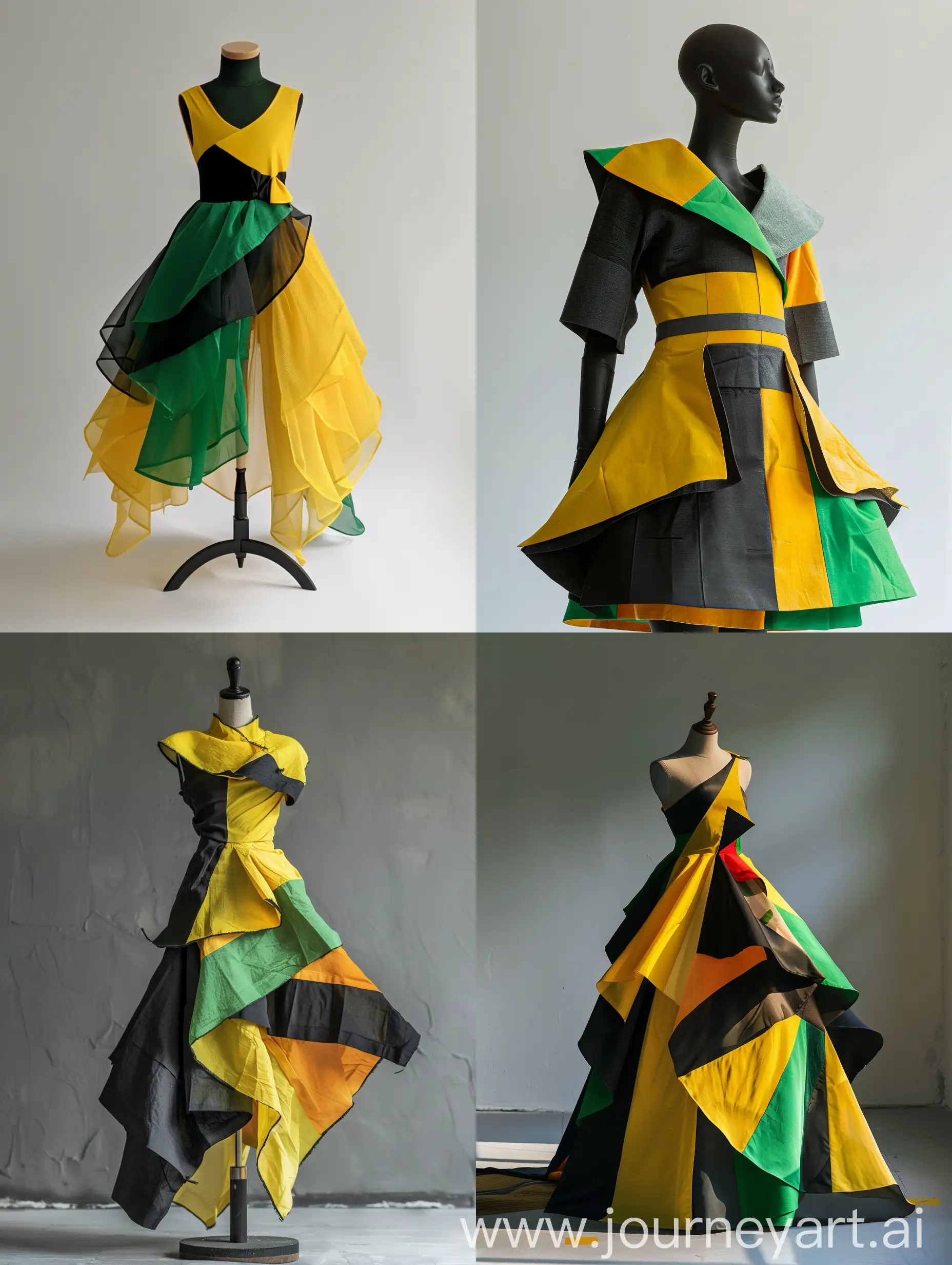 Hopeful-Future-Creative-Fashion-Design-in-Yellow-Black-and-Green-for-an-Abused-Child