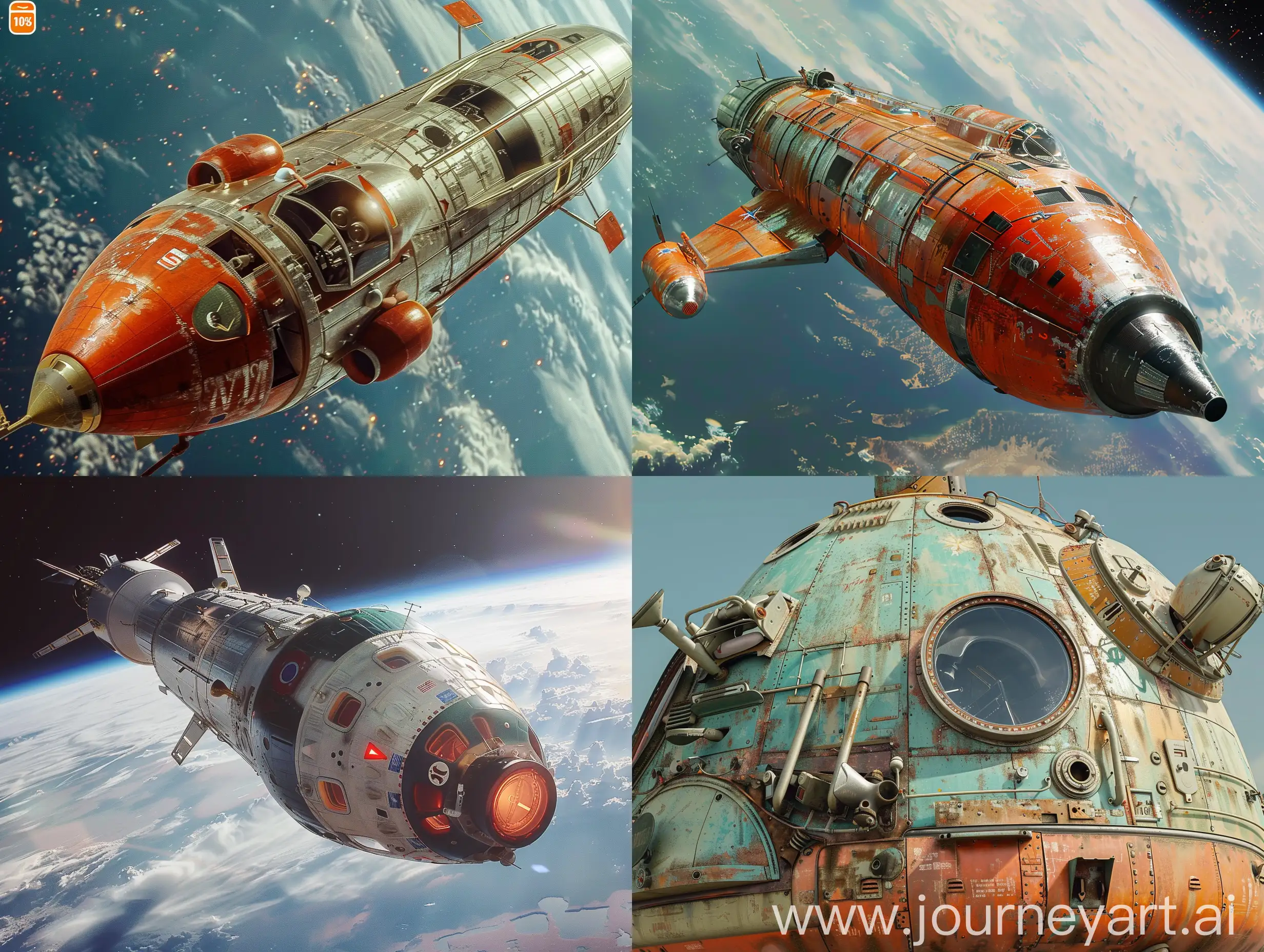 космический корабль Юрия Гагарина, фото реализм, много деталей, 100% резкость 