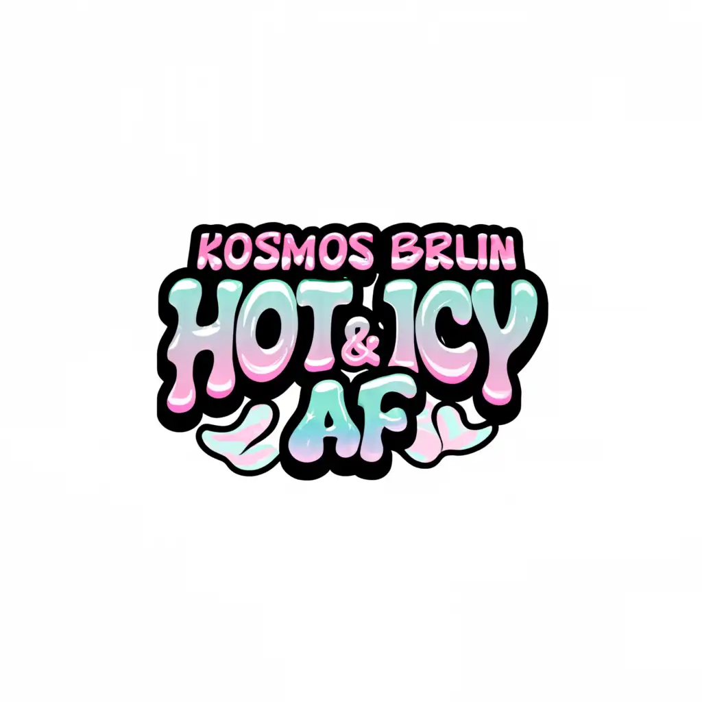 a logo design,with the text "kosmos berlin u30 crew hot and icy af usw", main symbol:fat  anime booty,Minimalistic,clear background