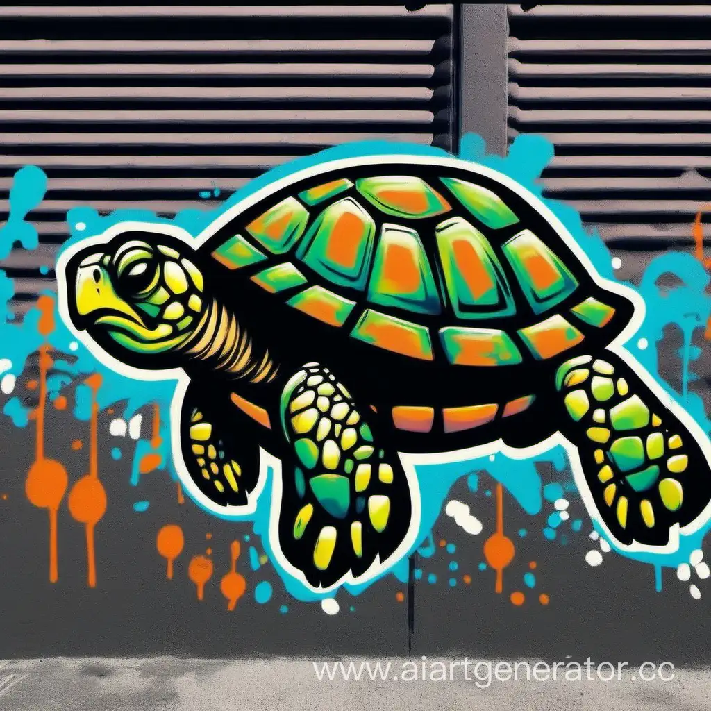 Colorful-Graffiti-Turtle-Art