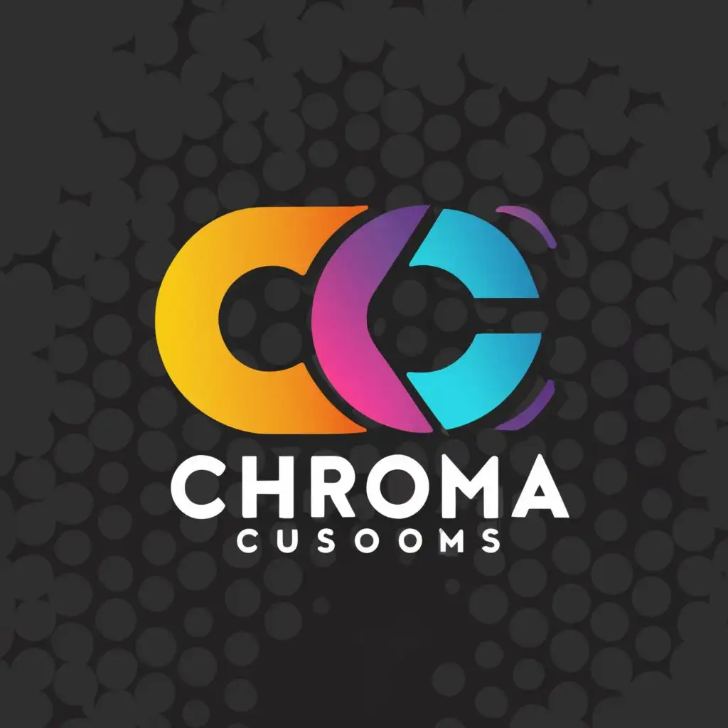 logo, CC, with the text "Chroma Customs ", typography