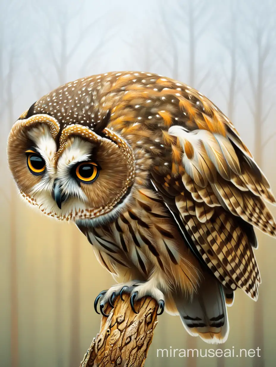owl, forest, style by Andy Kehoe