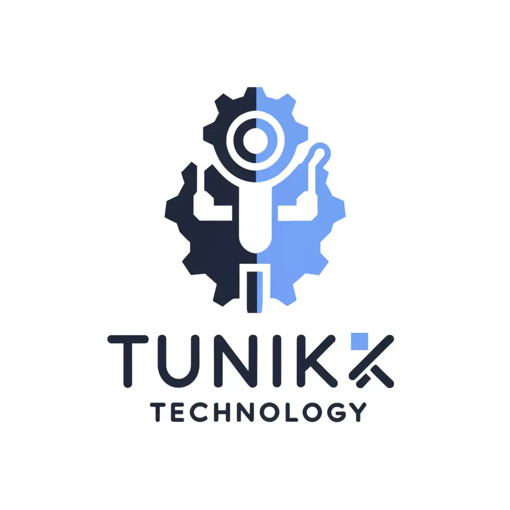 a logo design,with the text "Tuniki technology", main symbol:Technology, robot,Moderate,be used in Technology industry,clear background