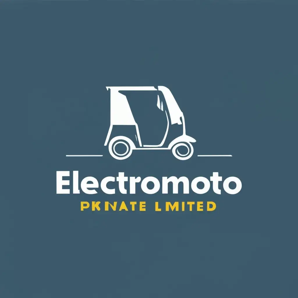 logo, Electric rickshaw, with the text "ELECTROMOTO PRIVATE LIMITED", typography, be used in Automotive industry