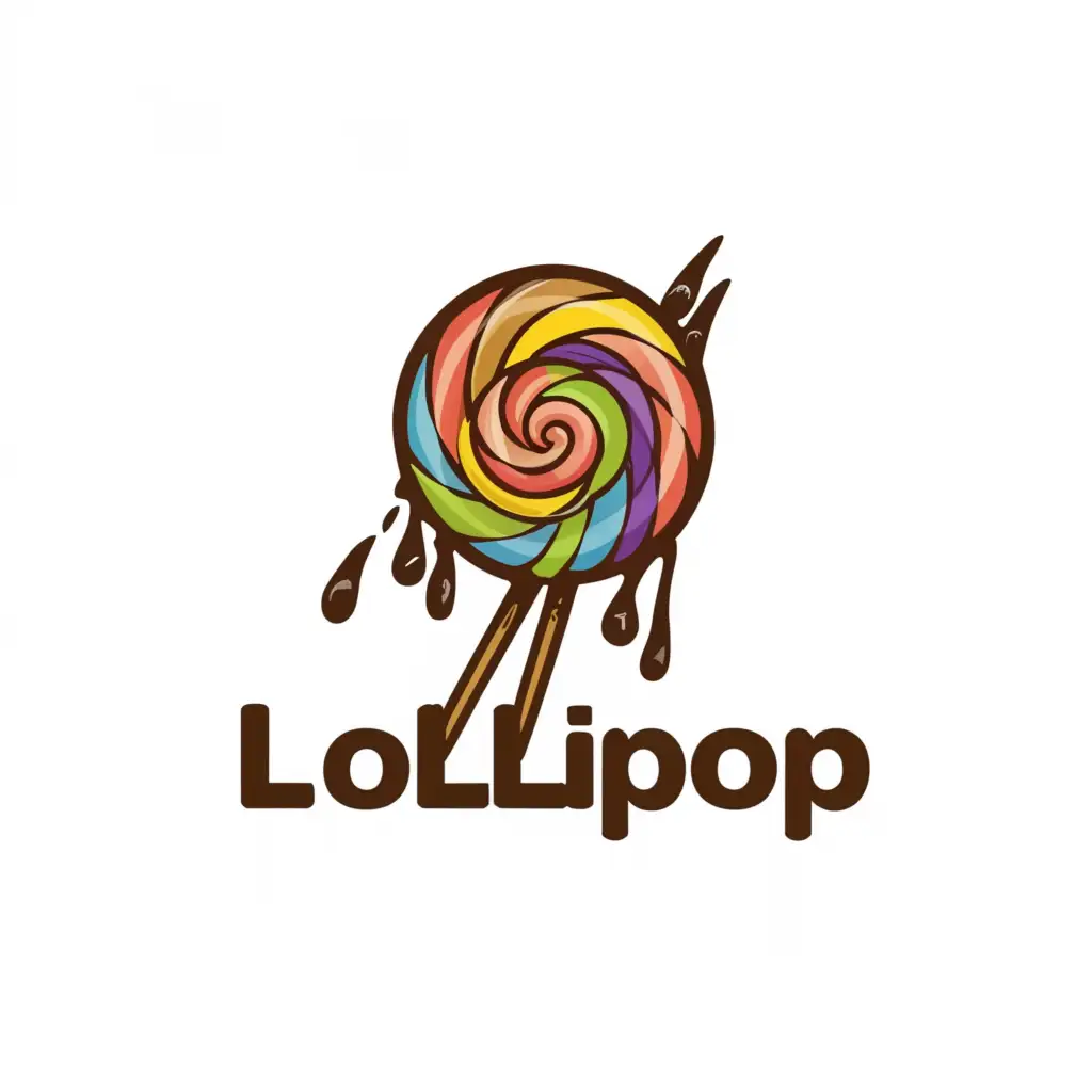 a logo design,with the text "lollipop
", main symbol: lollipop
Chocolate
candy
 Unboxing
,Moderate,clear background