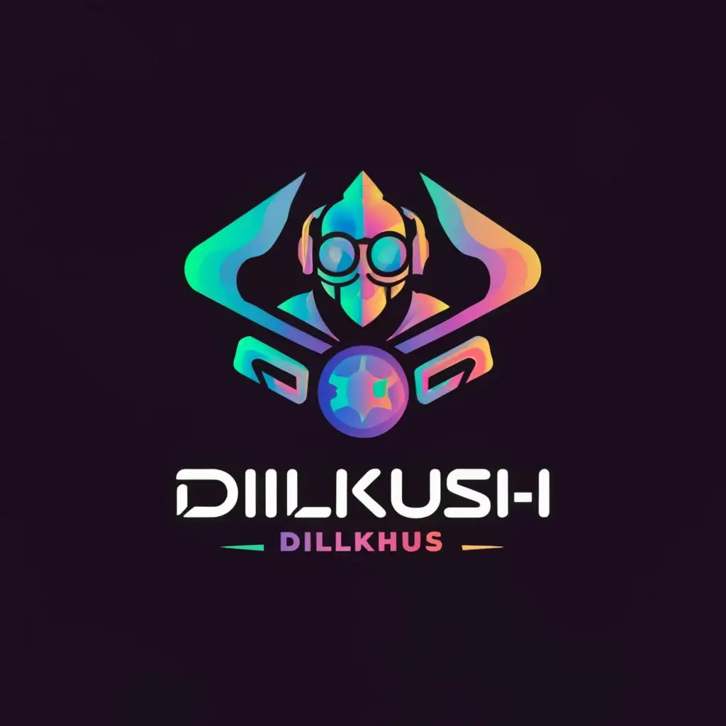 a logo design,with the text "DJDC DILKHUSH", main symbol:GAMER,complex,be used in Technology industry,clear background