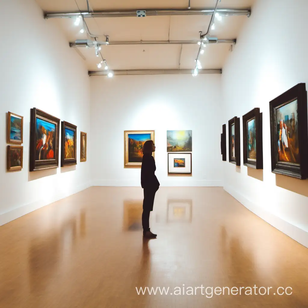 Contemplative-Art-Enthusiast-in-Gallery