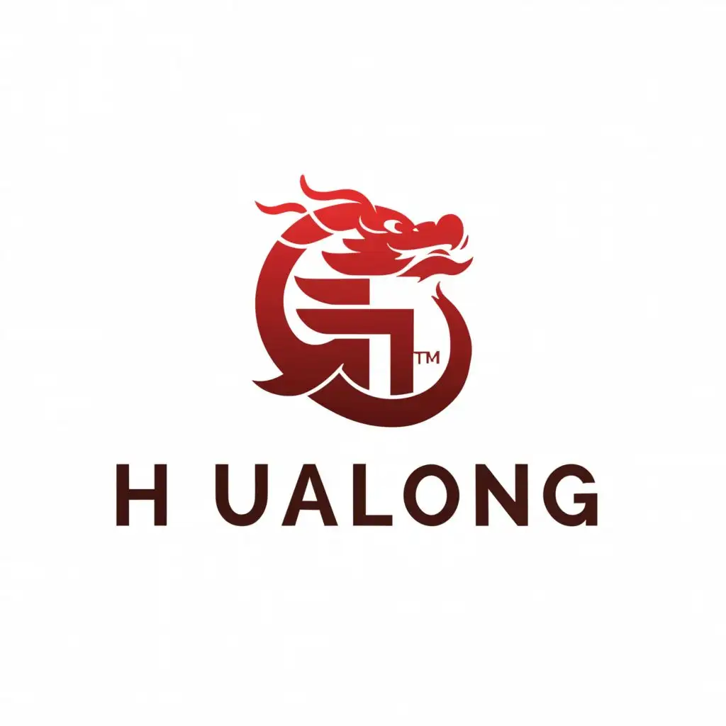 a logo design,with the text "HUALONG", main symbol:China, dragon,Moderate,be used in Education industry,clear background