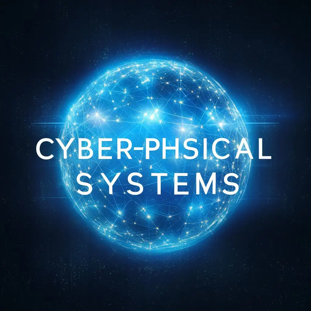 logo, Energy, with the text "Cyber-physical Systems", typography, be used in Education industry