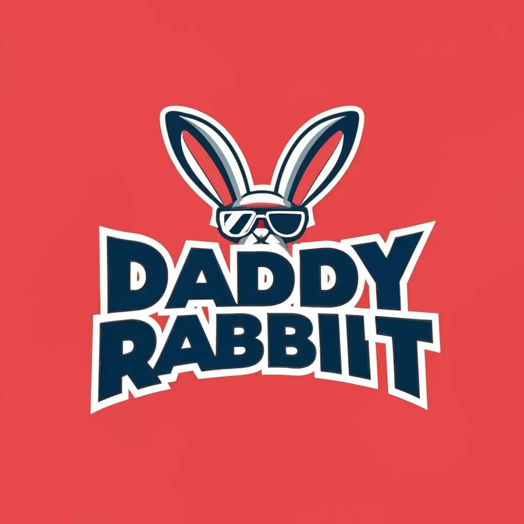 a logo design,with the text "DADDY RABBIT", main symbol:rabbit,Moderate,be used in Entertainment industry,clear background