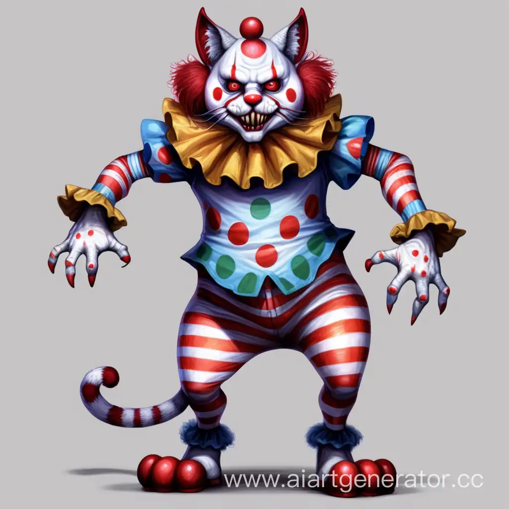 Eerie-FullBody-Humanoid-Cat-Clown-Monster