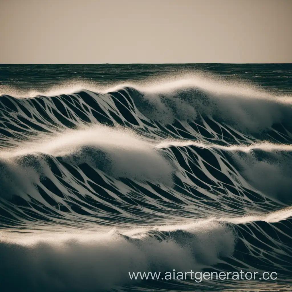 Vibrant-Ocean-Waves-Crashing-on-Sandy-Beach