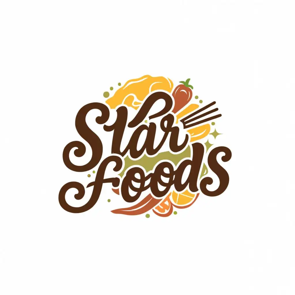 a logo design,with the text "Star Foods", main symbol:FOOD,Moderate,be used in Restaurant industry,clear background