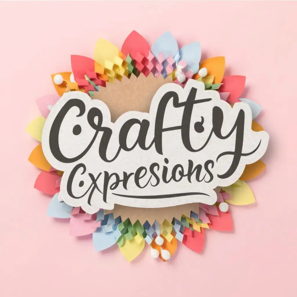 logo, Papercraft, with the text "Crafty Expressions", typography, be used in Home Family industry