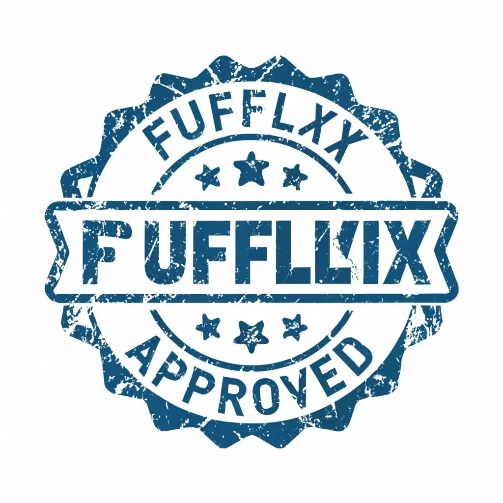 a logo design,with the text "fufflix approved", main symbol:postal timbre ,Moderate,be used in Nonprofit industry,clear background
