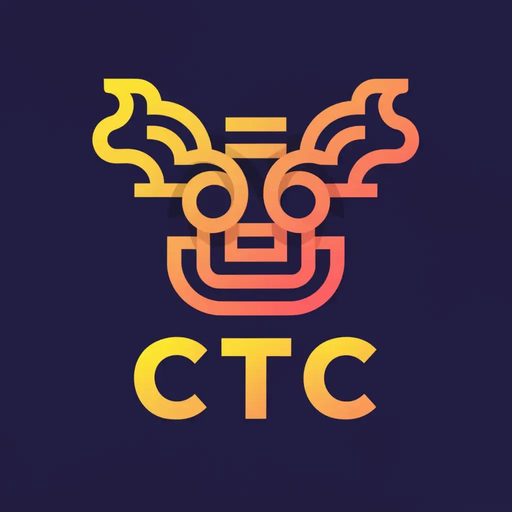 a logo design,with the text "CTC", main symbol:bitcoin Cryptid

,complex,clear background