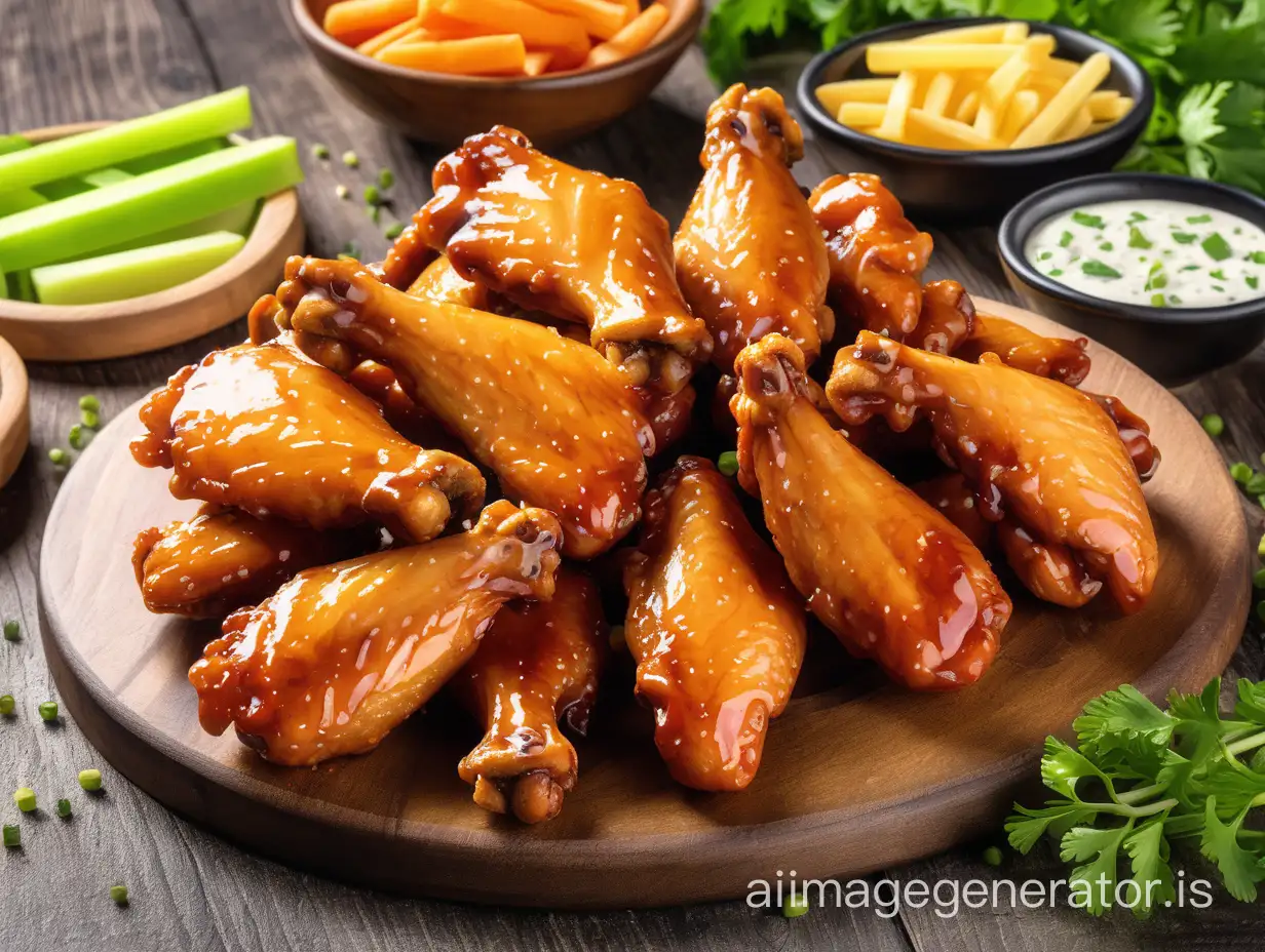 background for facebook of chicken wings prepared in snacks