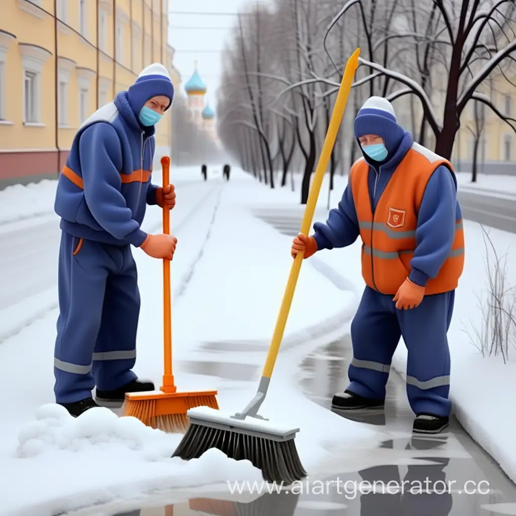 Winter-Janitors-Clearing-Snow-in-Russia