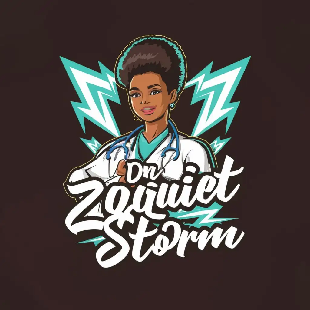 LOGO-Design-for-Dr-Zquiet-Storm-African-Female-Doctor-in-a-Storm