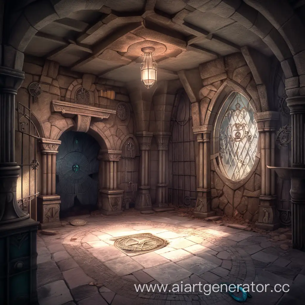 Комната тайного, заброшенного подземелья под Высшей Магической Академией.