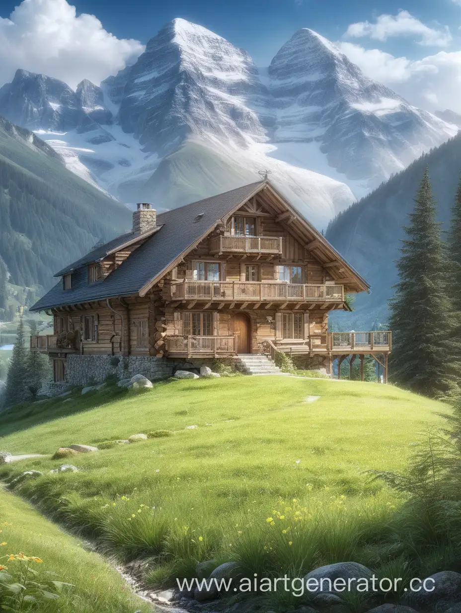 Serene-Mountain-House-Amidst-a-Clearing