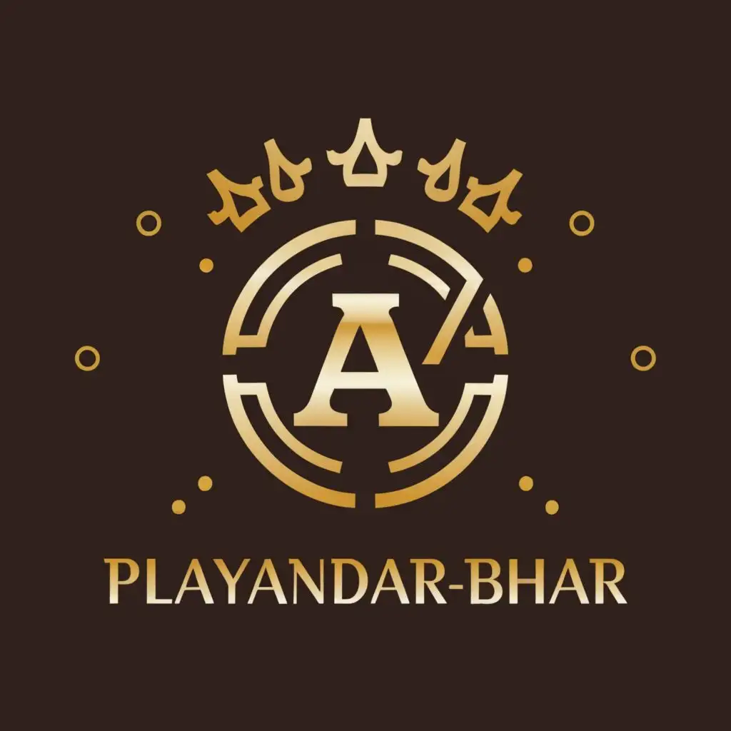 a logo design,with the text "playandar-bahar", main symbol:casino,Moderate,clear background