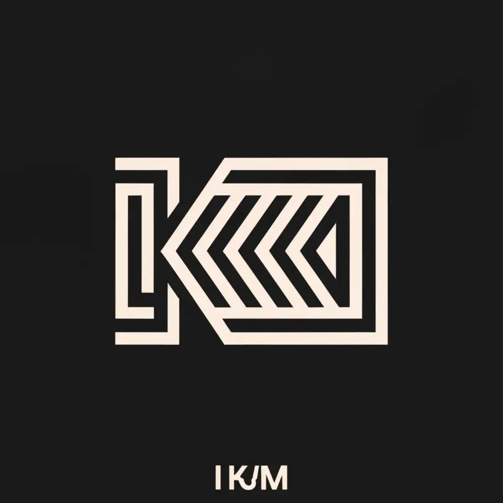 a logo design,with the text "KM", main symbol:innovations,complex,be used in Technology industry,clear background
