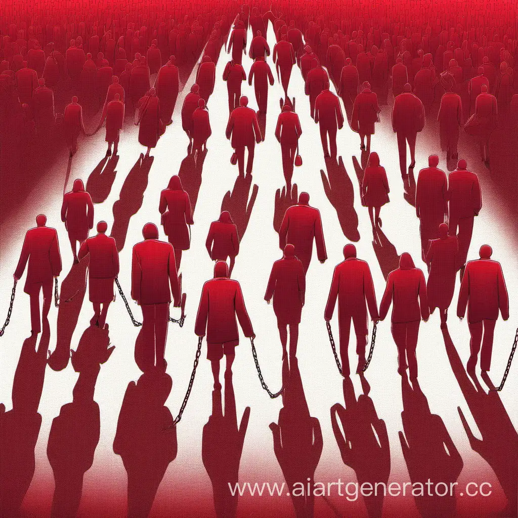 Group-of-People-Walking-in-Unison-with-a-Red-Aesthetic