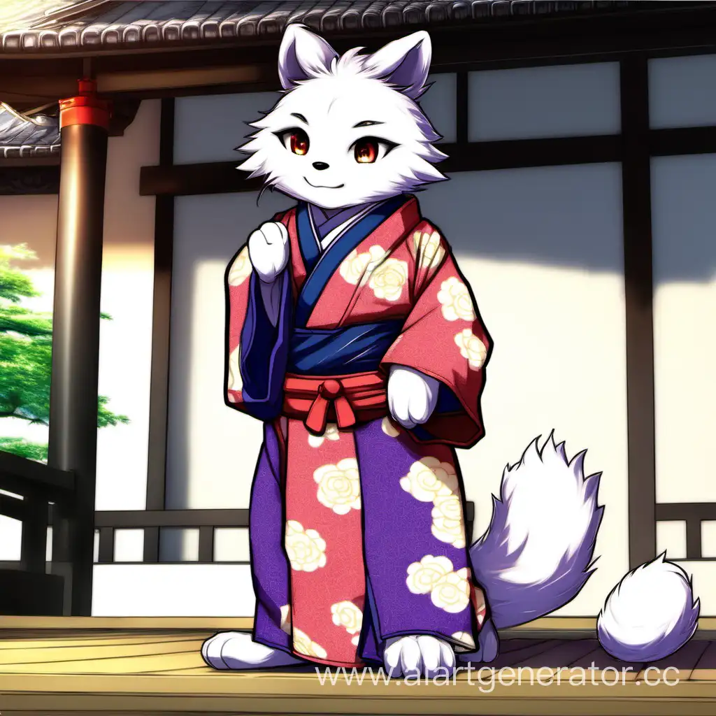 Elegant-Furry-Character-in-Traditional-Yukata-Robe
