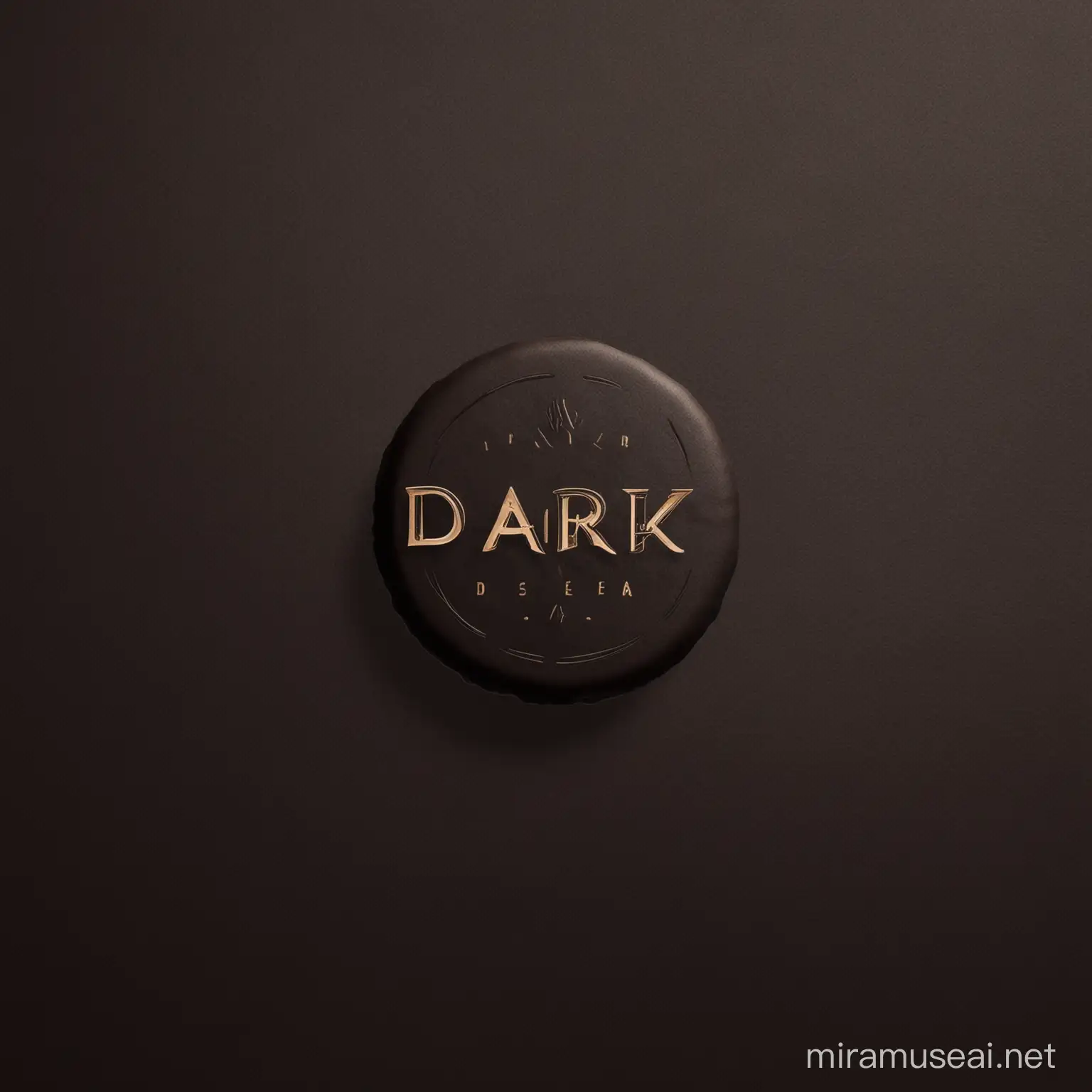 Logo of a dessert brand company names "Dark Dessert". Logo should be minimalistic, represent luxury, with dark shades