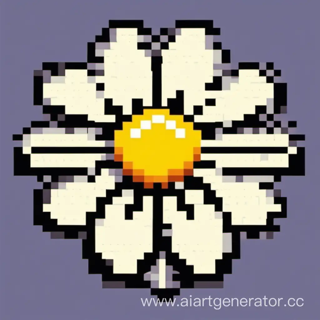 16Bit-Style-Daisy-Postcard-Retro-Gaming-Inspired-Floral-Design