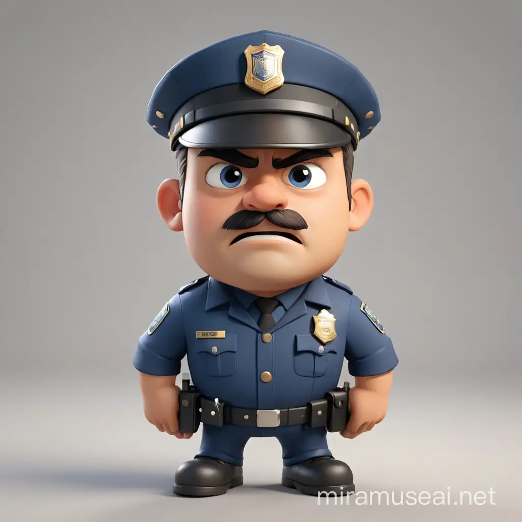 3D Police Icon Law Enforcement Symbol