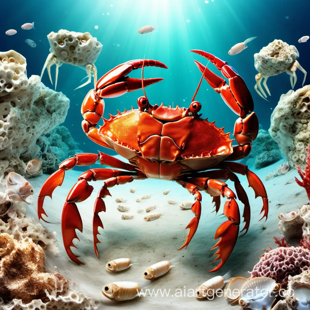 Vibrant-Underwater-Scene-with-Calcium-Crabs-and-Fish