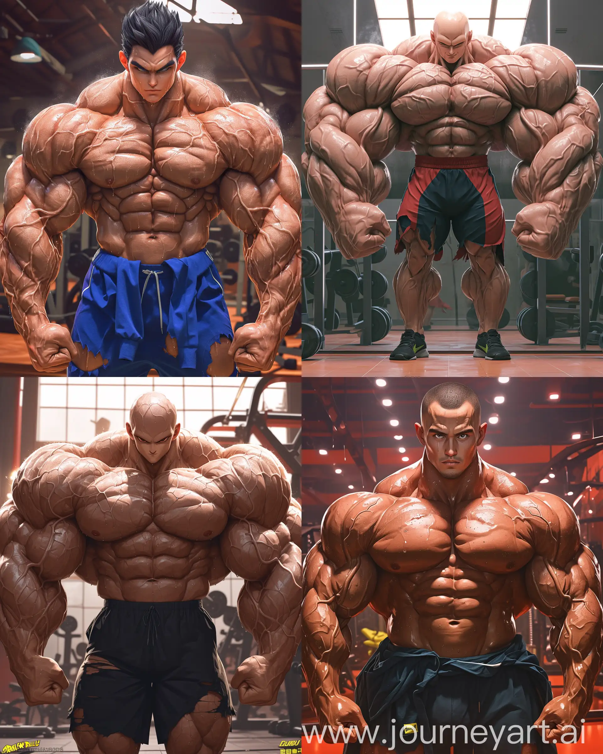 Muscular-Trunks-from-Dragon-Ball-World-Dominates-the-Gym-Scene