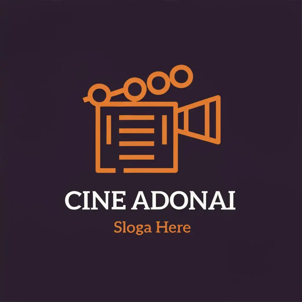 a logo design,with the text "Cine Adonai", main symbol:cinema,Moderate,clear background
