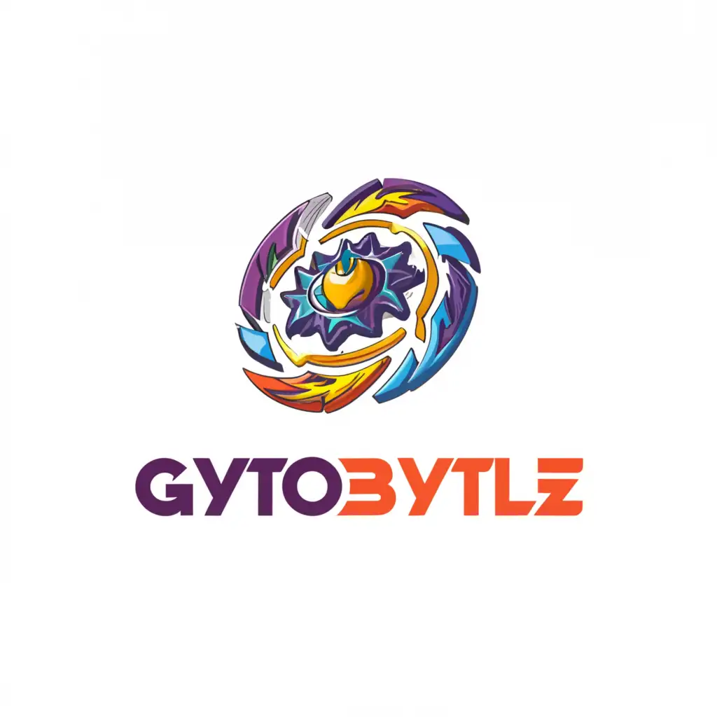 a logo design,with the text "Gytobytle", main symbol:beyblade, kids, happiness,Minimalistic,clear background