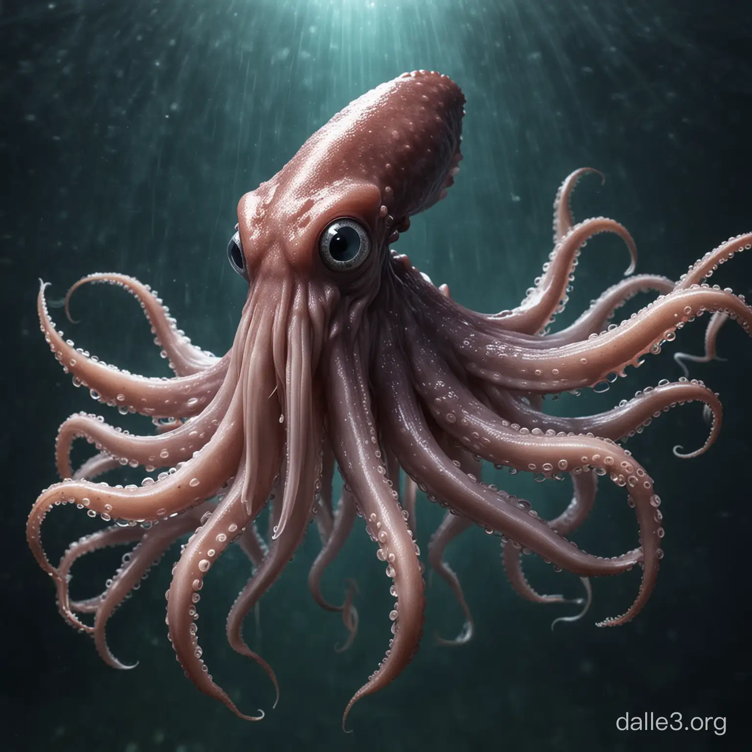 Mysterious Encounter Scary Squid Emerges from Deep Waters | Dalle3 AI